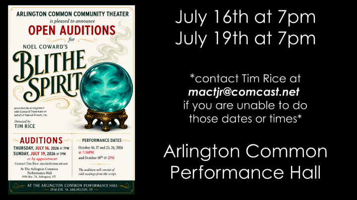 Thumbnail image for Video Announcement - 'Blithe Spirit' Auditions at The Arlington Common